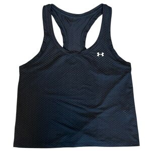 Under Armour UA Heatgear Mesh Swing Racerback Tank Top in Black Women’s Small